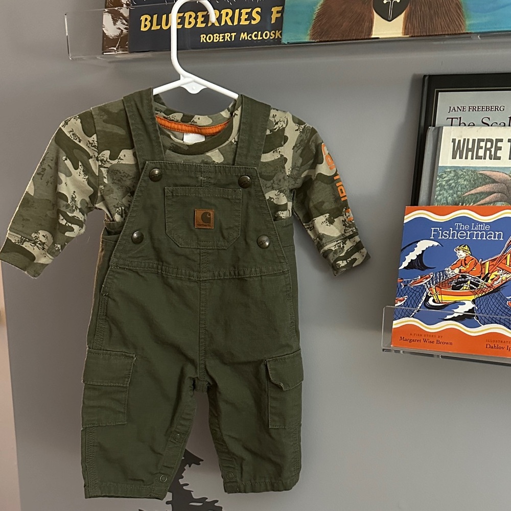Carhartt Baby Green Overall Outfit